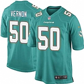 Nike Men & Women & Youth Dolphins #50 Vernon Green Team Color Game Jersey,baseball caps,new era cap wholesale,wholesale hats